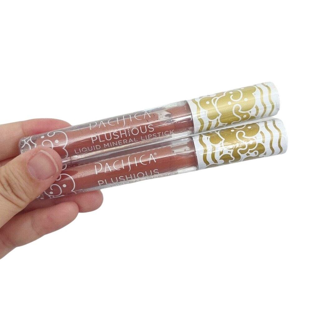 2x New PACIFICA Beauty Plushious Liquid Matte Lipstick AURA 0.07oz Full Size